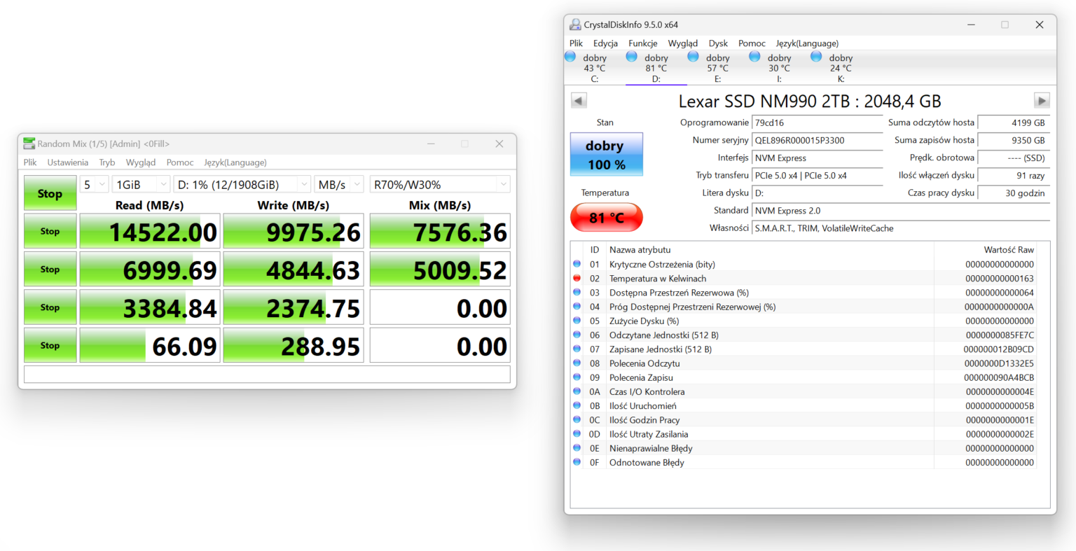 Lexar NM990 2 TB - test dysku. PCI-e 5.0 za 1299 złotych