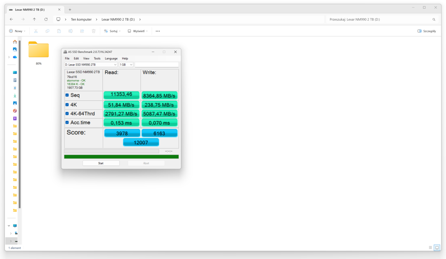 Lexar NM990 2 TB - test dysku. PCI-e 5.0 za 1299 złotych