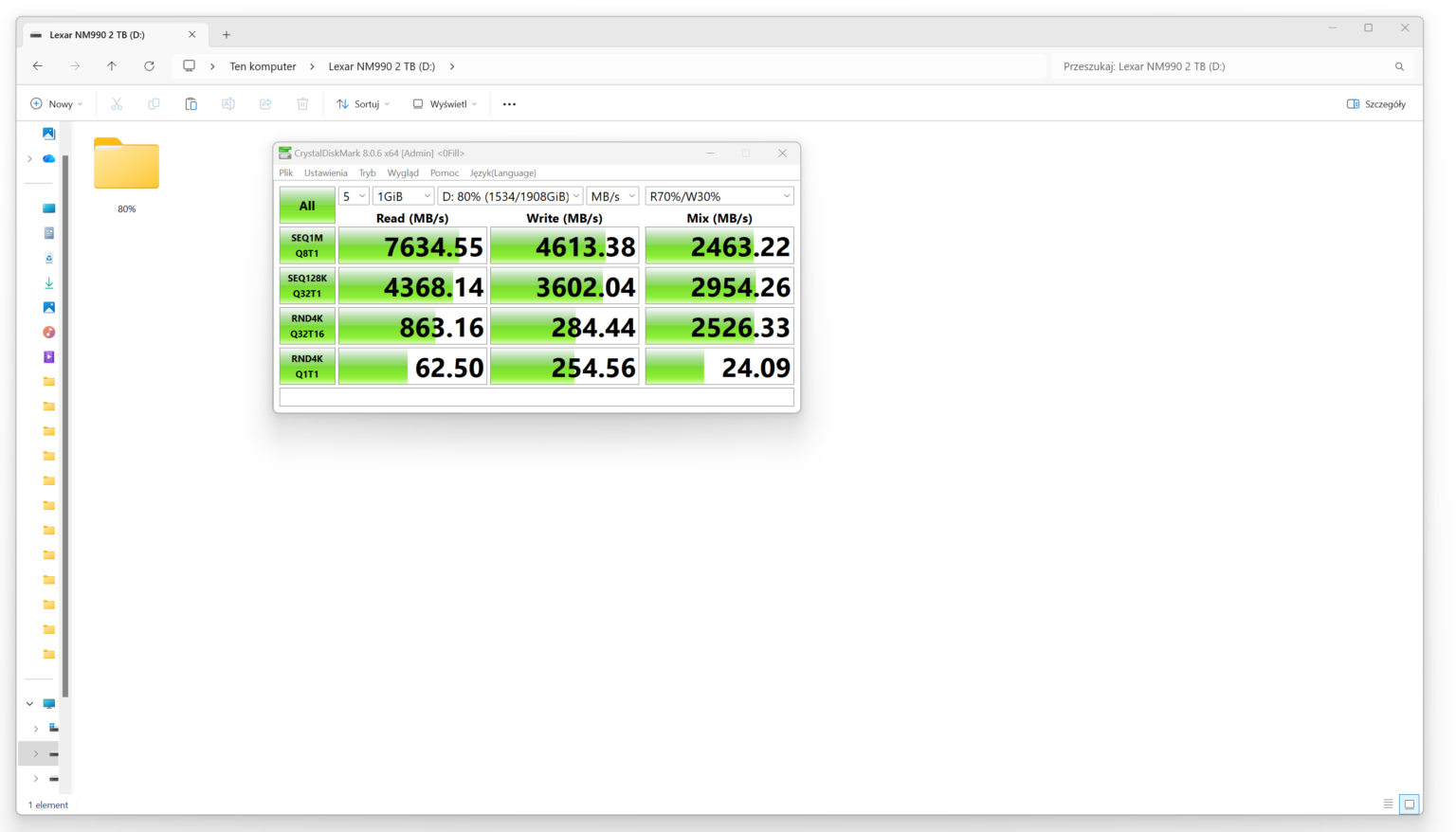 Lexar NM990 2 TB - test dysku. PCI-e 5.0 za 1299 złotych