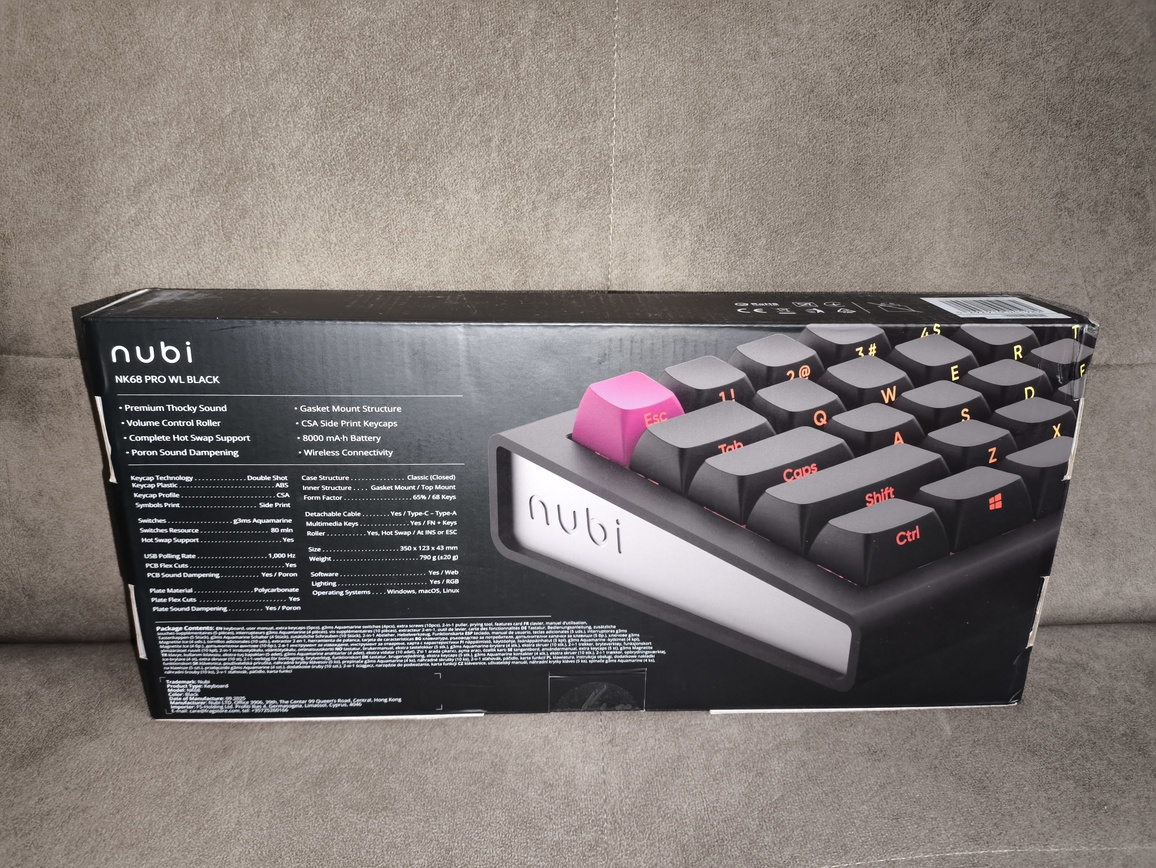 Nubi NK68 Pro Wireless Black - test klawiatury