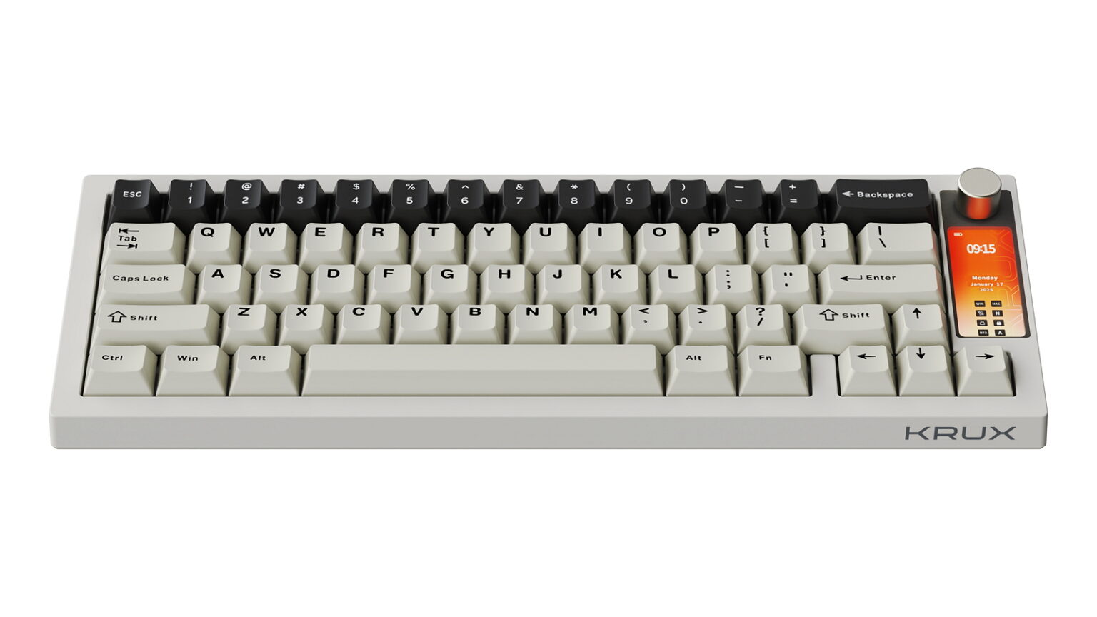 Krux Drox - premierowy test. Fajna retro-klawiatura 65% wyposażona w ekran LCD