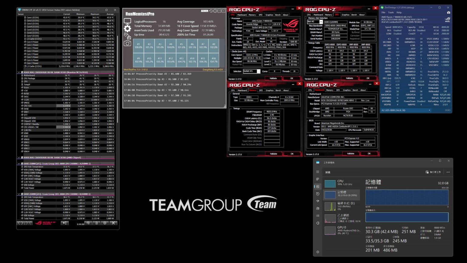 Moduły RAM TeamGroup Elite DDR5 osiągają taktowanie 8000 MT/s przy napięciu 1.1 V działając przy tym natywnie na platformach Intel i AMD bez potrzeby włączania profili EXPO / XMP