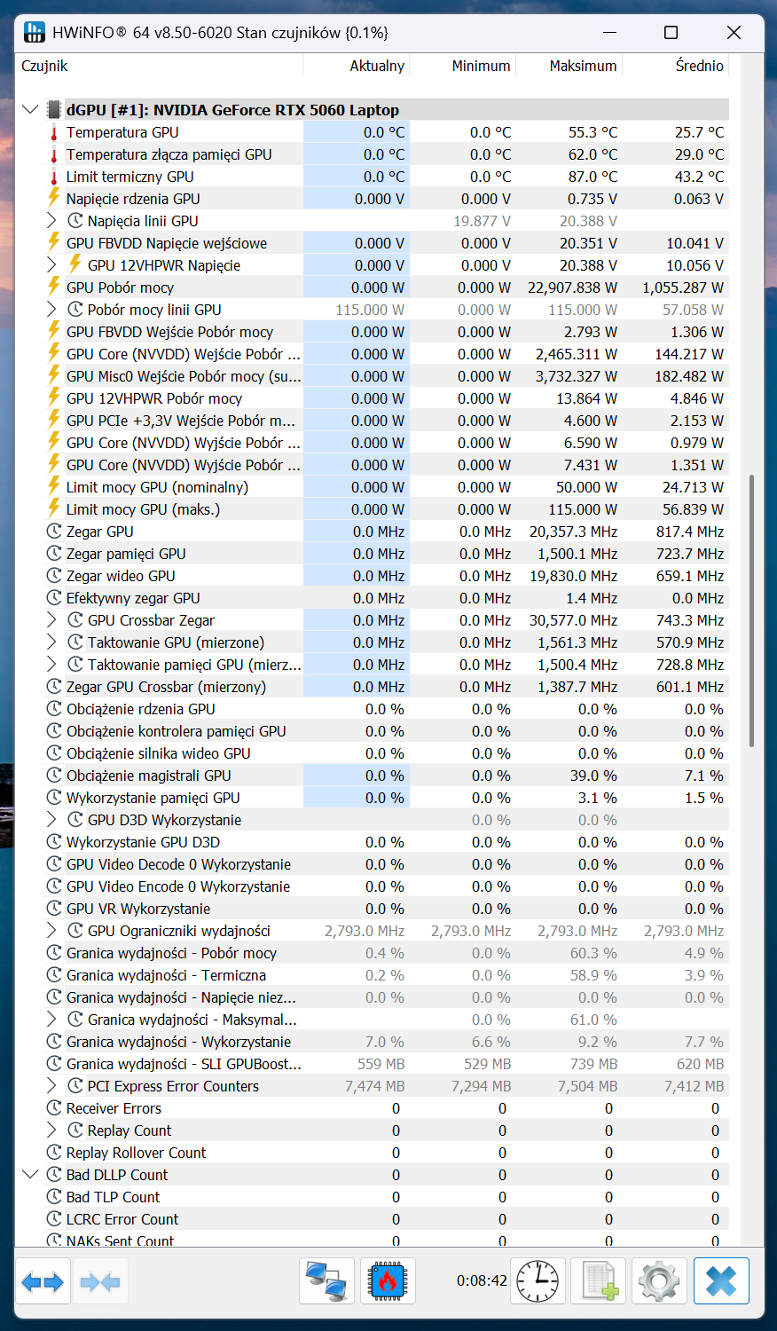 MSI Crosshair 16 HX E14W (Core i7-14650H + RTX 5060 115W) - test laptopa