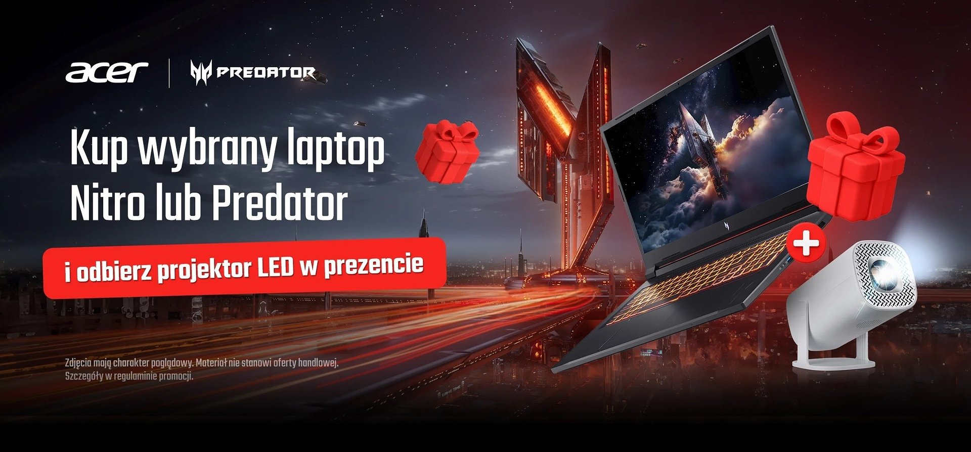 Kup laptop Acer, Nitro lub Predator i odbierz projektor LED w prezencie. Ruszyła nowa promocja