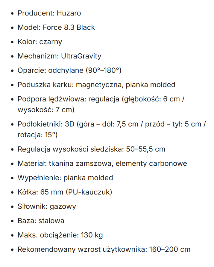 Test fotela gamingowego do komputera Huzaro Force 8.3 Carbon. Warto kupić ? Owszem, i to bardzo