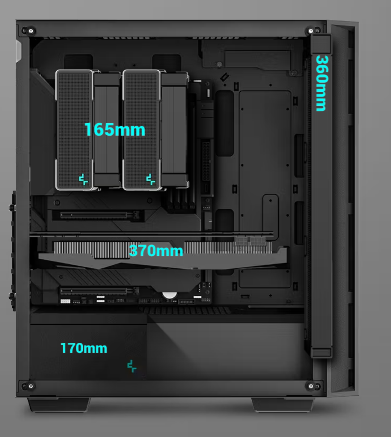 DeepCool Matrexx 55 Mesh V4 C - test obudowy. Dużo miejsca i mocny nacisk na przepływ powietrza, choć sama obudowa jest wybitnie budżetowa