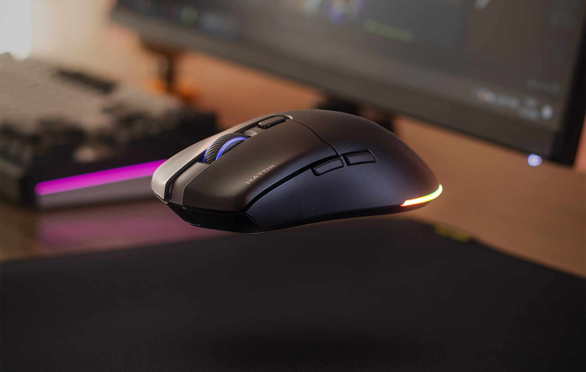 Premiera HATOR Pulsar 4 - sensor PAW3315, optyczne przełączniki i do 110 godzin pracy